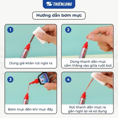 Hộp 10 cây Bút Lông Dầu Thiên Long - Mực bám dính, nhanh khô, không độc hại, 110k 3