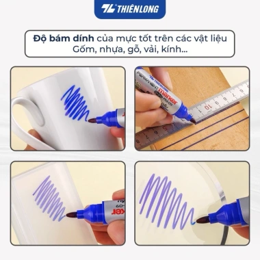 Hộp 10 cây Bút Lông Dầu Thiên Long - Mực bám dính, nhanh khô, không độc hại, 110k 4