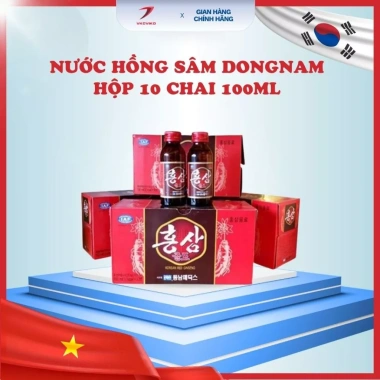 Hộp 10 chai Nước Hồng Sâm Deadong Hàn Quốc 100ml Giá chỉ 69.900đ