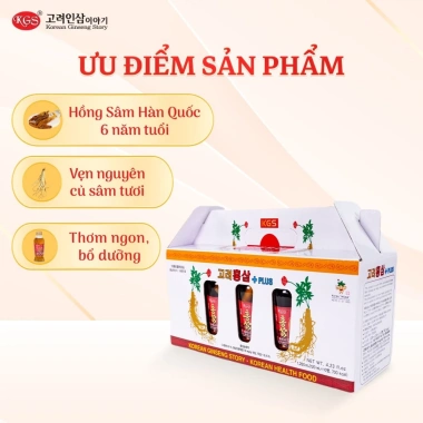 Hộp 10 chai Nước Hồng Sâm Hàn Quốc 120ml - Giá ưu đãi 456.000 VND, tặng 5 hộp tăng lực 3 Hộp 10 chai Nước Hồng Sâm Hàn Quốc 120ml - Giá ưu đãi 456.000 VND, tặng 5 hộp tăng lực 3
