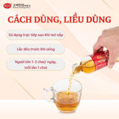 Hộp 10 chai Nước Hồng Sâm Hàn Quốc 120ml - Giá ưu đãi 456.000 VND, tặng 5 hộp tăng lực