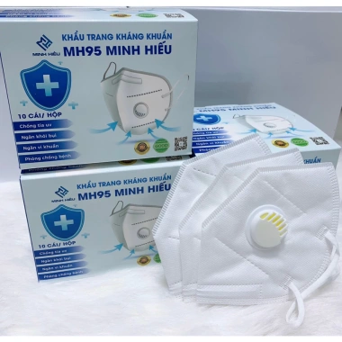 Hộp 10 khẩu trang y tế 6D N95 5 lớp, van thở, ôm sát mặt, chống bụi mịn chỉ 34.300₫