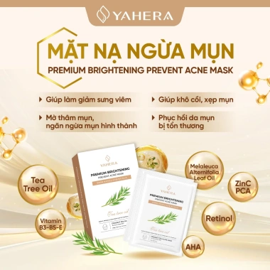 Hộp 10 Mặt Nạ Mụn Thạch Nước Dừa Tươi YAHERA Premium Giảm Mụn, Cấp ẩm, Làm Dịu Da, Giá 290.000₫
