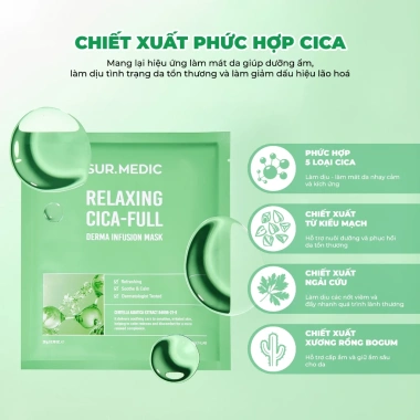 Hộp 10 mặt nạ SurMedic vi sợi Hàn Quốc - Dưỡng sáng, phục hồi, cấp ẩm da 285k 5 Hộp 10 mặt nạ SurMedic vi sợi Hàn Quốc - Dưỡng sáng, phục hồi, cấp ẩm da 285k 5