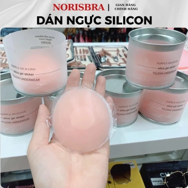 Hộp 10 miếng dán ngực silicone keo an toàn, dùng nhiều lần nhũ hoa AMYBRA H02 49k