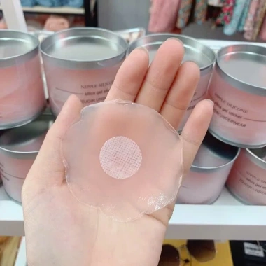 Hộp 10 miếng dán ngực silicone keo an toàn, dùng nhiều lần nhũ hoa AMYBRA H02 49k 4