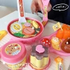 Hộp 10 món đồ chơi ăn bánh Pudding dâu tây và Burger - Đóng vai dễ thương cho bé 6