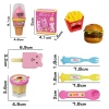 Hộp 10 món đồ chơi ăn bánh Pudding dâu tây và Burger - Đóng vai dễ thương cho bé 9