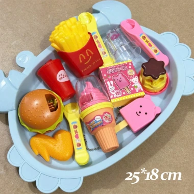 Hộp 10 món đồ chơi ăn bánh Pudding dâu tây và Burger - Đóng vai dễ thương cho bé 10 Hộp 10 món đồ chơi ăn bánh Pudding dâu tây và Burger - Đóng vai dễ thương cho bé 10