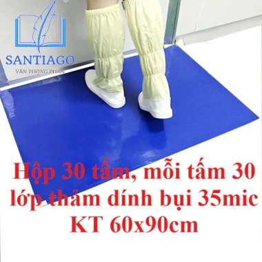 Hộp 10 tấm Thảm dính bụi phòng sạch 30 lớp 60x90cm 35mic - Bám chắc giảm giá 539k Hộp 10 tấm Thảm dính bụi phòng sạch 30 lớp 60x90cm 35mic - Bám chắc giảm giá 539k