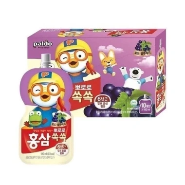 Hộp 10 túi Hồng Sâm Trái Cây Paldo Pororo Việt Quất Cam Táo giá 175.420₫ 3