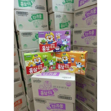 Hộp 10 túi Hồng Sâm Trái Cây Paldo Pororo Việt Quất Cam Táo giá 175.420₫ 5