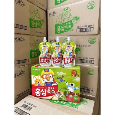 Hộp 10 túi Hồng Sâm Trái Cây Paldo Pororo Việt Quất Cam Táo giá 175.420₫ 8