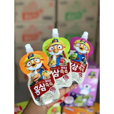 Hộp 10 túi Hồng Sâm Trái Cây Paldo Pororo Việt Quất Cam Táo giá 175.420₫ 10