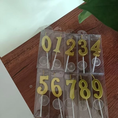 Hộp 100 cây đèn cầy nhũ sinh nhật - Nến số nhũ sang trọng, trang trí bánh kem, giảm giá 193k