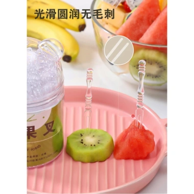 Hộp 100 dĩa & nĩa ăn trái cây nhựa - Đẹp, tiện lợi cho tiệc tết, giá chỉ 35.000đ