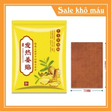 Hộp 100 miếng Dán Gừng Tỏa Nhiệt Giảm Đau Xương Khớp & Đau Bụng - 24.000 VNĐ 3