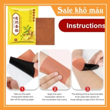Hộp 100 miếng Dán Gừng Tỏa Nhiệt Giảm Đau Xương Khớp & Đau Bụng - 24.000 VNĐ 4