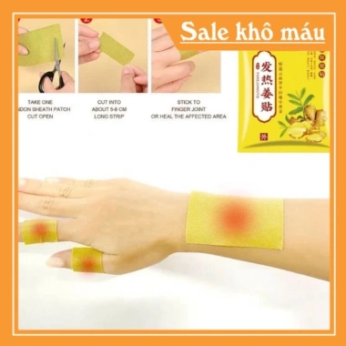 Hộp 100 miếng Dán Gừng Tỏa Nhiệt Giảm Đau Xương Khớp & Đau Bụng - 24.000 VNĐ 5