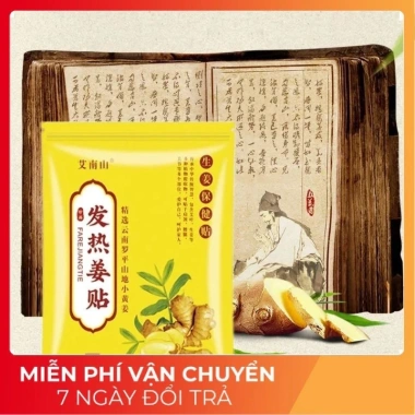 Hộp 100 miếng Dán Gừng Tỏa Nhiệt Giảm Đau Xương Khớp, Đau Bụng - Chỉ 24.000đ