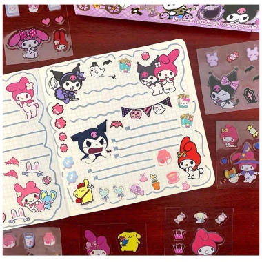 Hộp 100 sticker Babythree Sanrio LABUBU - Trang trí sưu tầm, chỉ 25.000 VNĐ