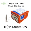 Hộp 1.000 con Ốc vít Thái M3 ren xoắn Col dài 11mm - Ampli, quạt, vỏ sạc - Quỳnh Diễn 7
