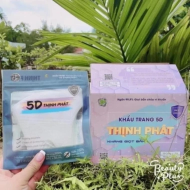 Hộp 100c Khẩu Trang 5D Thịnh phát 3 lớp, Chống Bụi Mịn, Kháng Khuẩn, Cấp, 12.000 VND 2