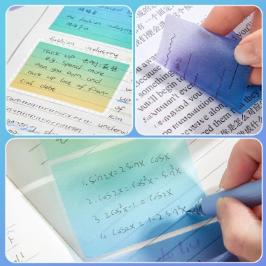 Hộp 105 Giấy Note NHAMOI Trong Suốt Chống Thấm - Nhiều màu, Viết Bút Bi Gel, 23.500 VND 5
