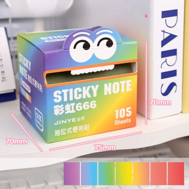 Hộp 105 Giấy Note Trong Suốt Chống Thấm DSMART Nhiều Màu Viết Bút Bi Gel 33k 8