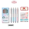 Hộp 12 Bút Bi Gel Bấm MONDEZ Intome Ngòi 0.5mm Viết Siêu Trơn Mực Xanh Đen 42.000