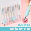 Hộp 12 Bút Bi Gel Bấm MONDEZ Intome Ngòi 0.5mm Viết Siêu Trơn Mực Xanh Đen 42.000 3