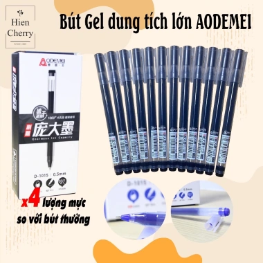Hộp 12 Bút Gel AODEMEI D1.015 GP031 Ngòi 0.5mm Ống Mực To, Khô Nhanh - 44.500₫
