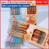 Hộp 12 bút gel bấm tẩy, ngòi 0.5mm mực xanh/tím đậm, không tắc mực - 46.000₫ 2