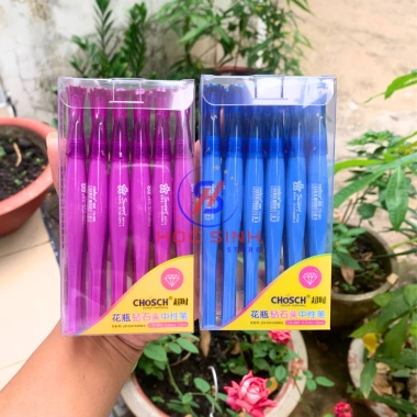 Hộp 12 Bút Gel Chosch CS885 Ngòi Kim 0.5mm Nét Nhỏ Đầu Kim Cương Giá 65.000đ Màu Xanh Tím Đỏ Đen