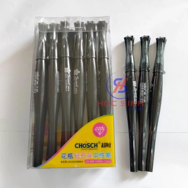 Hộp 12 Bút Gel Chosch CS885 Ngòi Kim 0.5mm Nét Nhỏ Đầu Kim Cương Giá 65.000đ Màu Xanh Tím Đỏ Đen