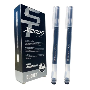 Hộp 12 bút gel Duckey GP-119 nét 0.5mm, 2.000m viết siêu trơn - Giá chỉ 65.000 VND