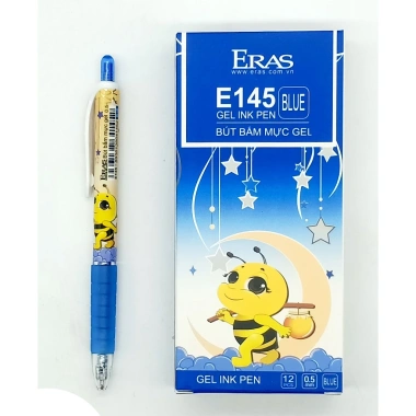 Hộp 12 Bút Gel Eras E145 Ngòi 0.5mm - Xanh Đen Đỏ - Giá ưu đãi 87.120 VND