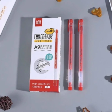 Hộp 12 Bút Gel Lex A9 Ngòi 0.5mm - Màu Xanh, Đỏ, Đen, Giá chỉ 35.900 VND