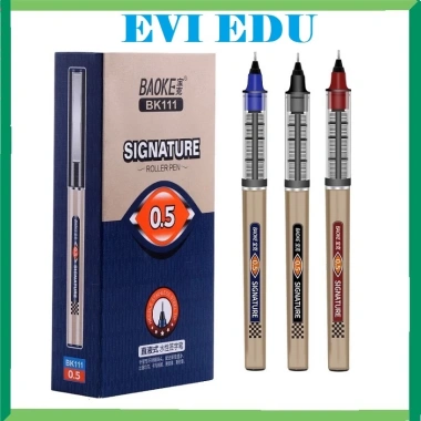 Hộp 12 bút lông kim Baoke BK111 - Mực gel nước, ngòi 0.5mm, giảm giá 125k