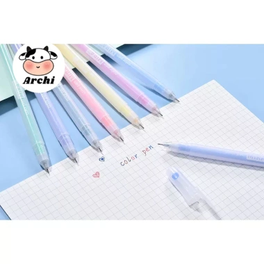Hộp 12 bút mực gel Mira cute ARCHI - Ngòi 0.5mm, đa màu, viết calligraphy, chỉ 39.900đ