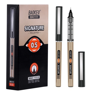 Hộp 12 Cái Bút Ký 0.5mm Mực Gel 3 Màu Baoke BK111 - Viết Nét Mượt, Giá 90.000 8
