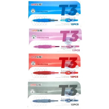 Hộp 12 cây Bút Gel 0.5mm LEX/LEA T3 – Ngòi xanh, đỏ, đen, chính hãng, giảm giá
