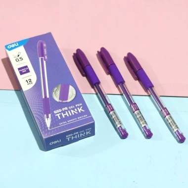 Hộp 12 cây bút gel Deli CG50 ngòi 0.5mm - Viết êm trơn, giá ưu đãi 25.000đ