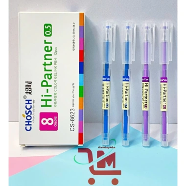 Hộp 12 Cây Bút Gel Mực Nước Xanh Tím CHOSCH HI PARTNER CS-8.623 Giá chỉ 49.900 VNĐ