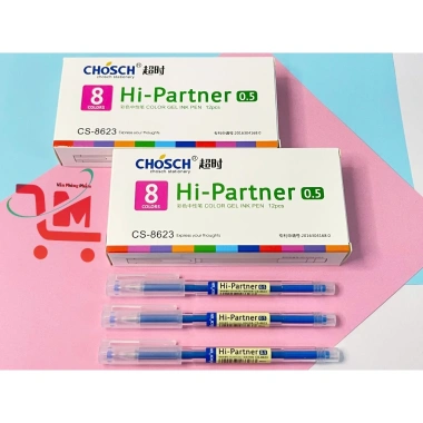 Hộp 12 Cây Bút Gel Mực Nước Xanh Tím CHOSCH HI PARTNER CS-8.623 Giá chỉ 49.900 VNĐ