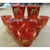 Hộp 12 ly bầu đèn cầy sao đỏ - Giá ưu đãi 59.000đ, ánh sáng lung linh, chất liệu bền, thích hợp lễ cúng