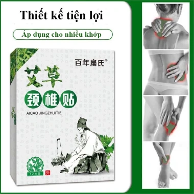 Hộp 12 miếng Cao dán Ngải Cứu giảm nhanh các triệu chứng đau cổ vai gáy, khớp gối, lưng, đầu - Giá siêu ưu đãi 18.000₫