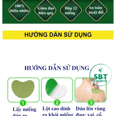 Hộp 12 miếng dán ngãi cứu QA HAPPY LIFE - Giảm đau mỏi xương khớp, lưu thông máu, giá chỉ 19.500 VND
