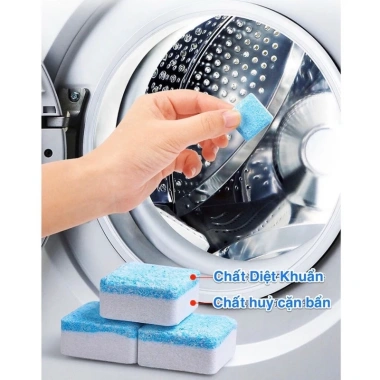 Hộp 12 viên tẩy vệ sinh lồng máy giặt - Loại bỏ mùi bẩn, chỉ 26.000 VND