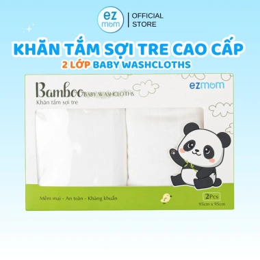 Hộp 2 Khăn Tắm Sợi Tre 2 Lớp An Toàn, Không Kích Ứng, Thích Hợp Mọi Da - 229.000đ